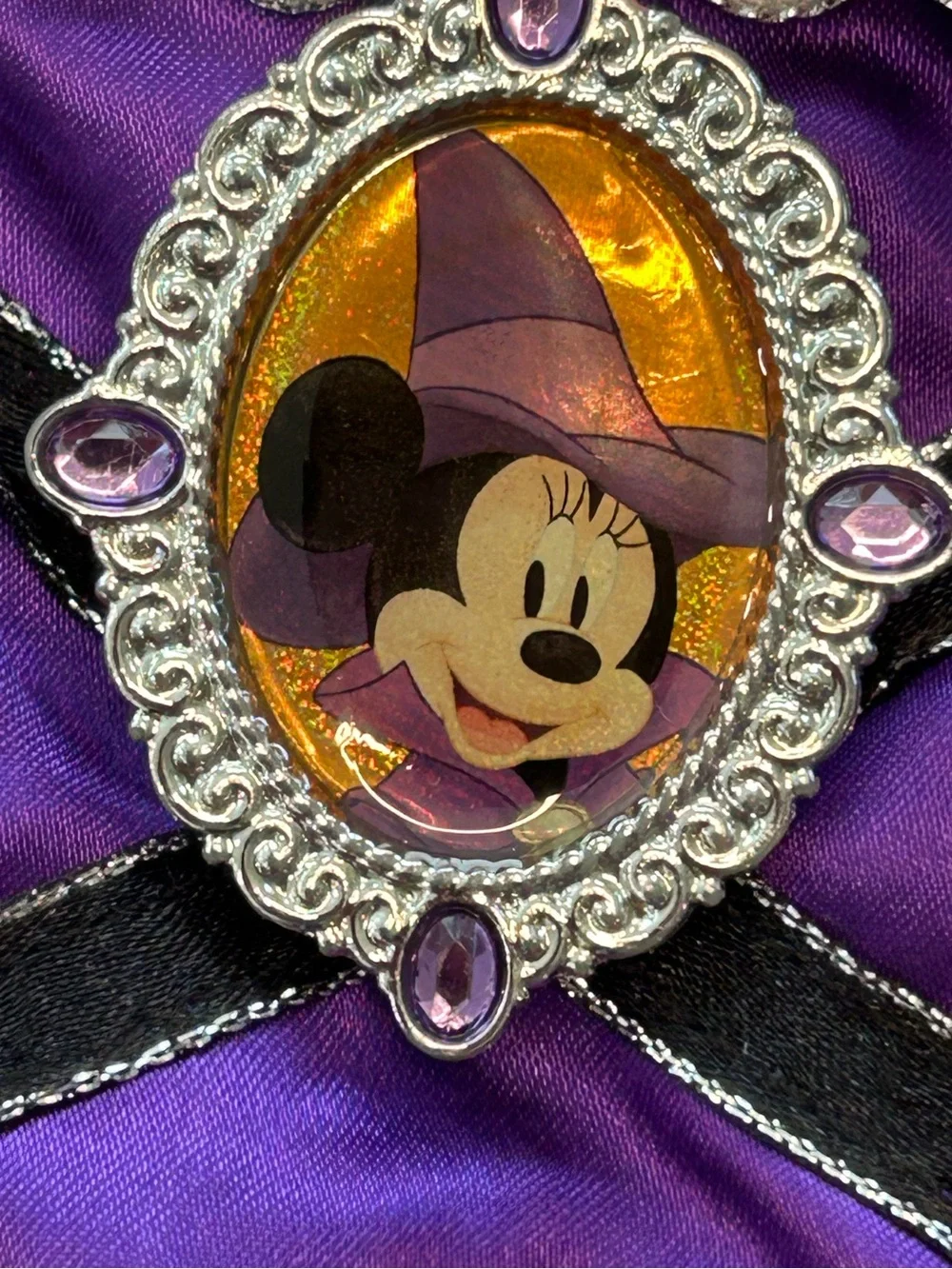Disney Store Minnie Mouse Witch Costume Dress Purple Halloween Girls size 9/10